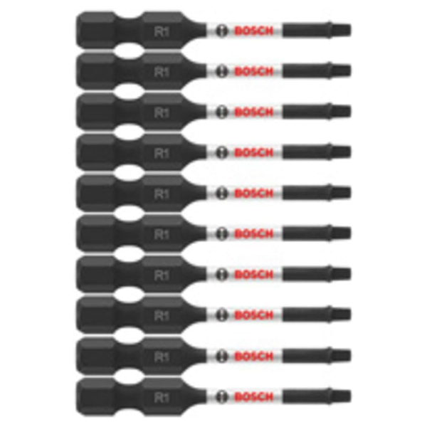 10-Piece Bosch ITSQ12B Impact Tough 2" Square #1 Power Bits
