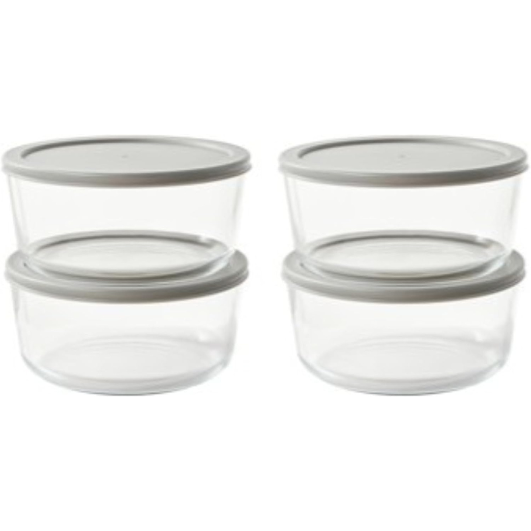 8-Piece 52-Oz Dura Living 6.5-Cup Glass Food Storage Containers Set