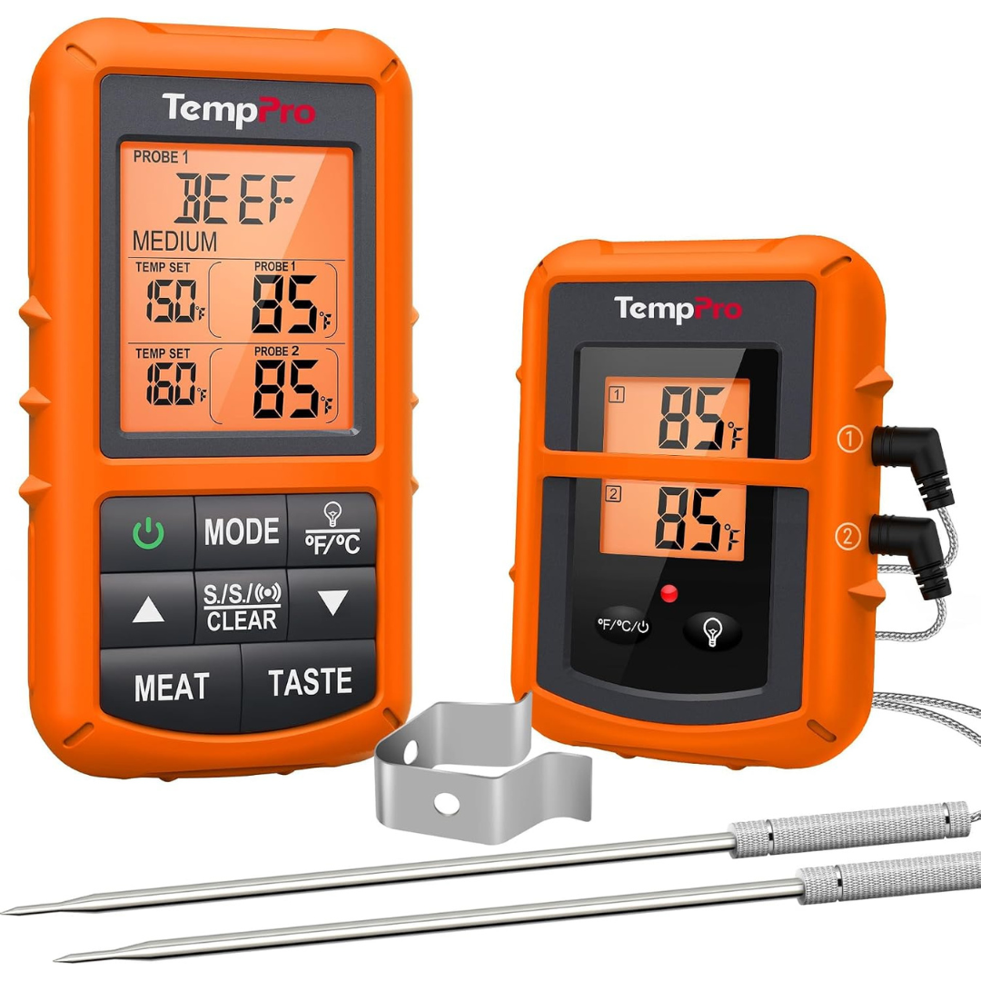 TempPro TempSync 500FT Wireless Food Thermometer W/ Two Probes