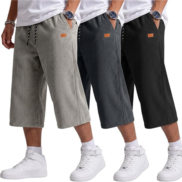 3-Pack Men's Capri Corduroy Pants