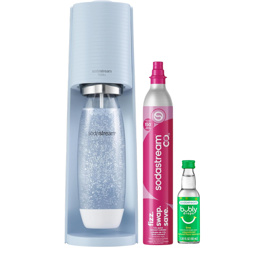 SodaStream Terra Sparkling Water Maker W/ CO2, DWS Bottle & Bubly Drop