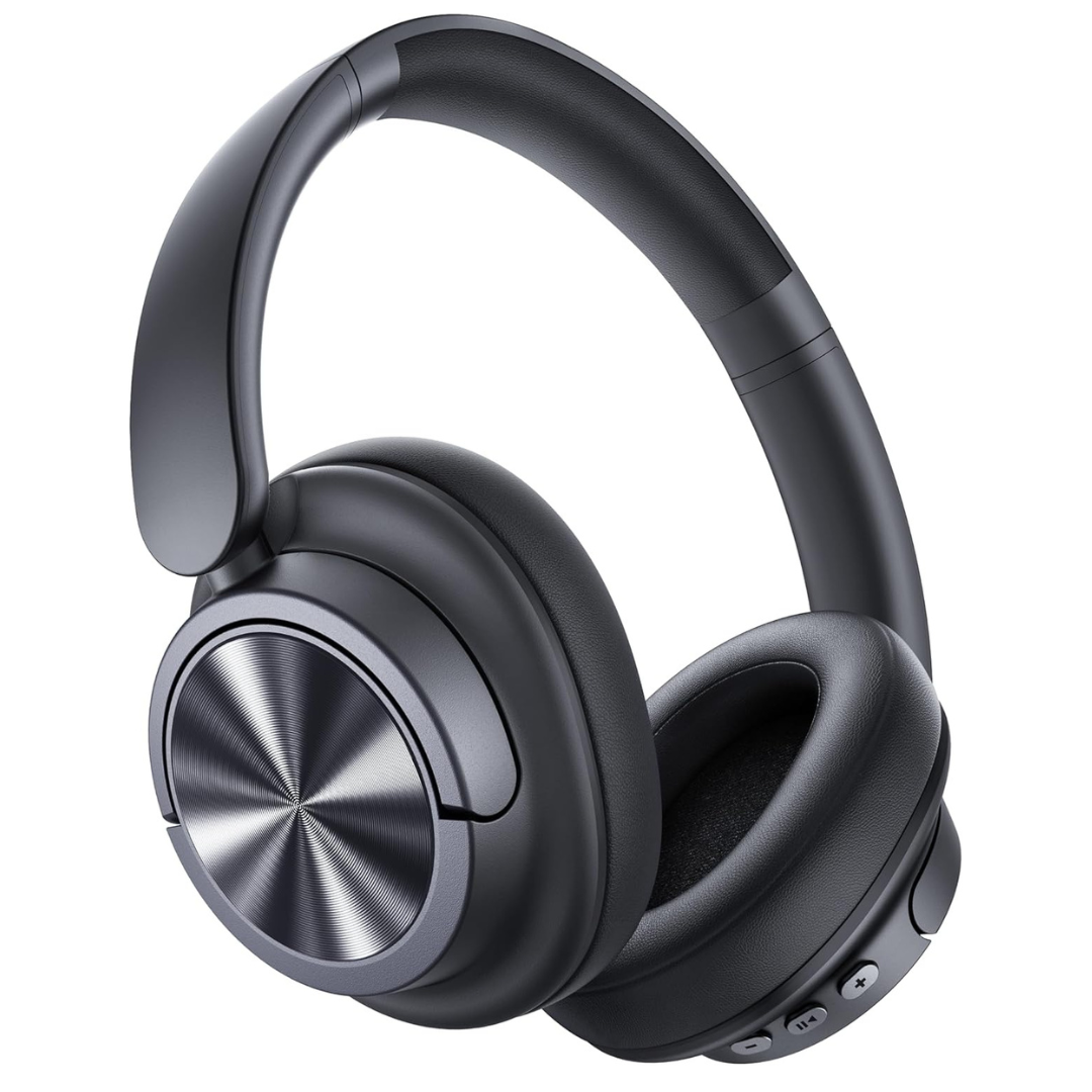 Bluetooth 6.0 Wireless Hybrid Active Noise Cancelling Headphones W/ 120H Playtime