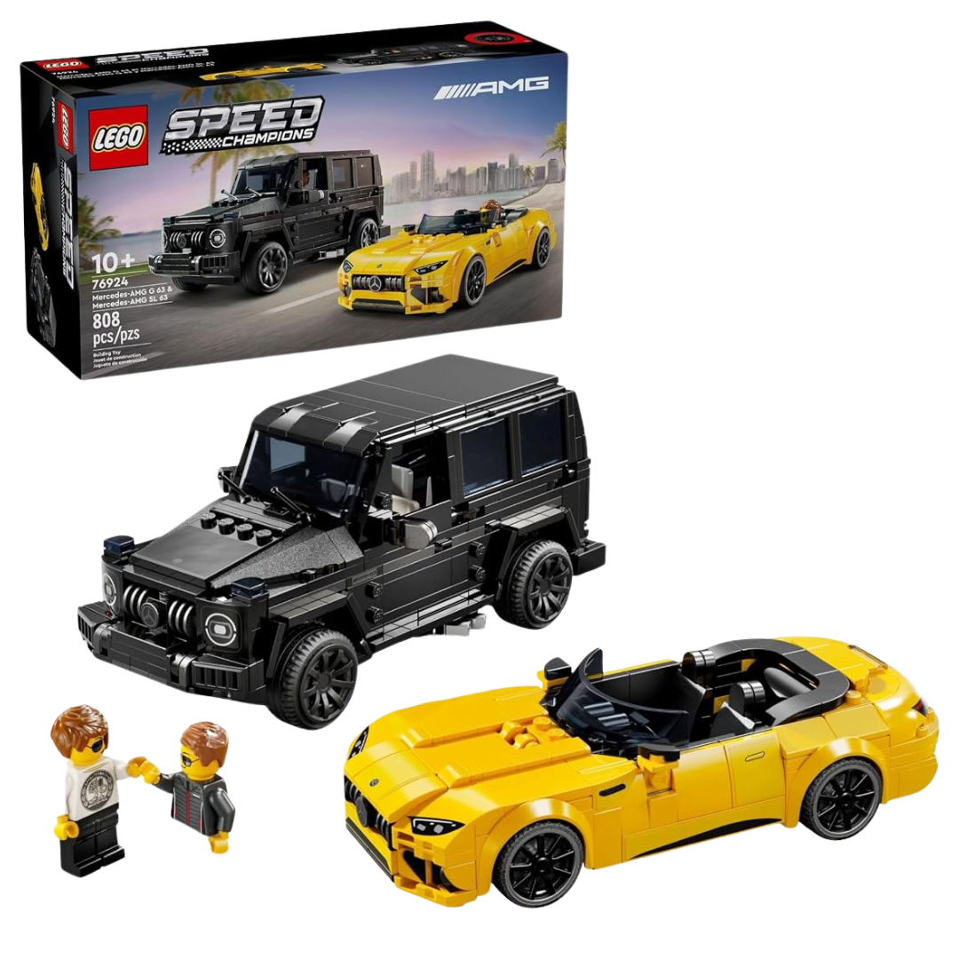 808-Piece LEGO Speed Champions Mercedes-AMG G 63 & SL 63 Car Set (76924)