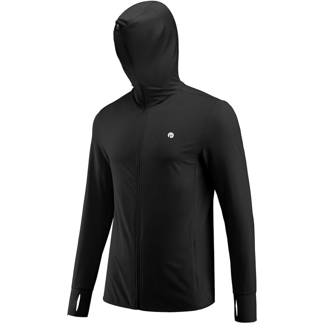 Men's UPF 50+ Lightweight Full-Zip Sun Protection Hooded Jacket (Various)
