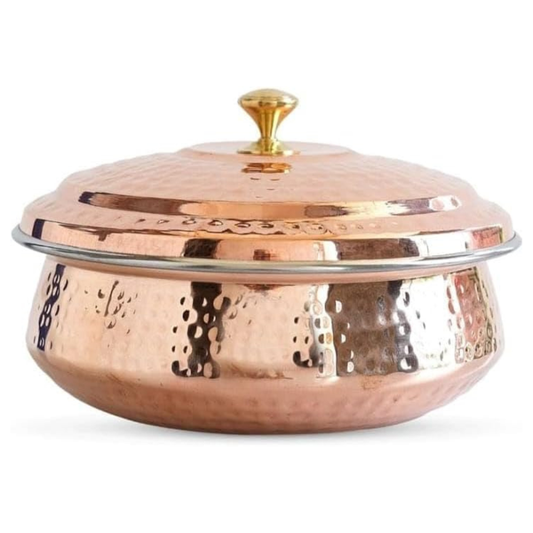 Copper Serve Ware 8" Diameter 800 ml Bowl W/ Lid