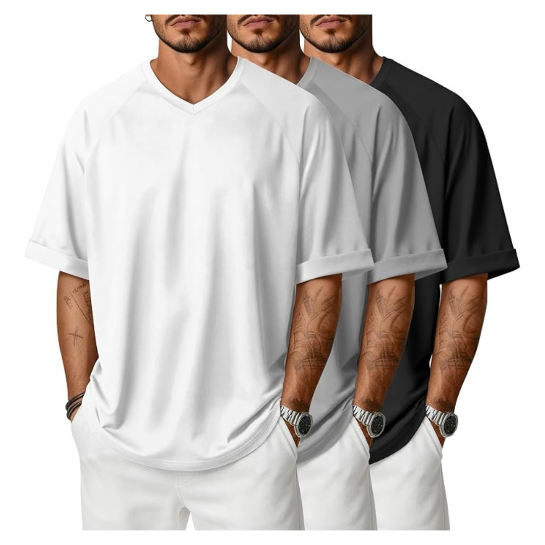 3-Pack JoyMotion Men's Oversized T-Shirts
