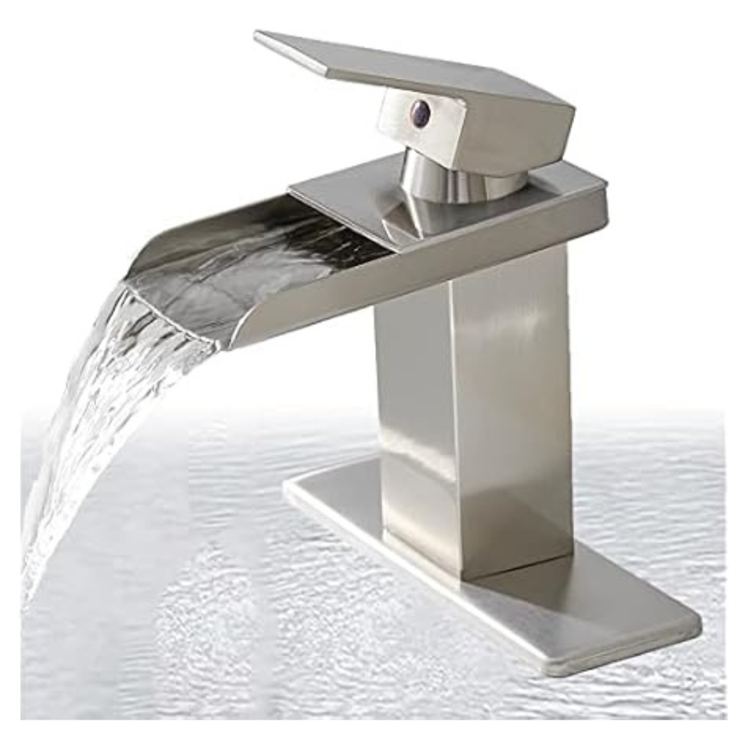 Bathlavish Stainless Steel Waterfall Bathroom Faucet