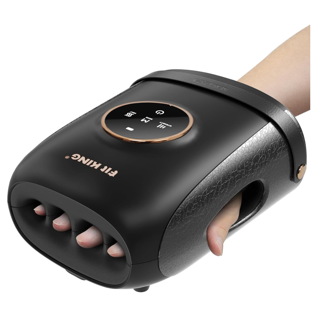 Air Compression Hand Massager W/ Heat, LCD & 3 Massage Modes