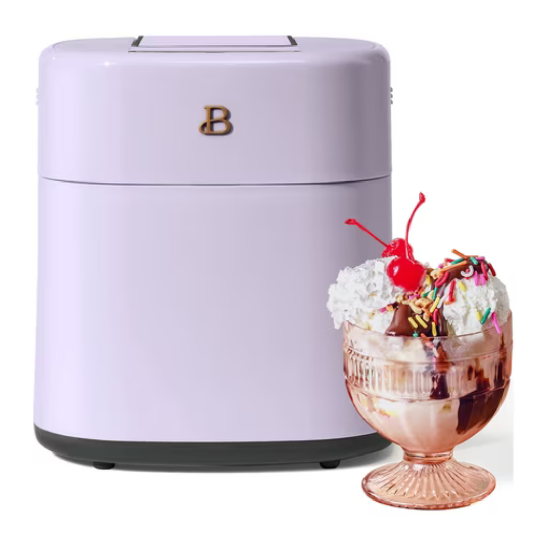 Beautiful 1.5 Qt Ice Cream Maker W/ Touch Activated Display (Lavender/Sage Green)
