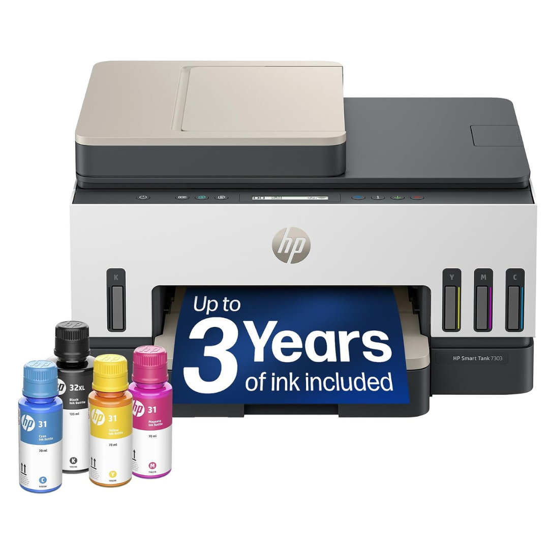 HP Smart Tank 7303 Wireless Monochrome Thermal Inkjet 4-in-1 Printer