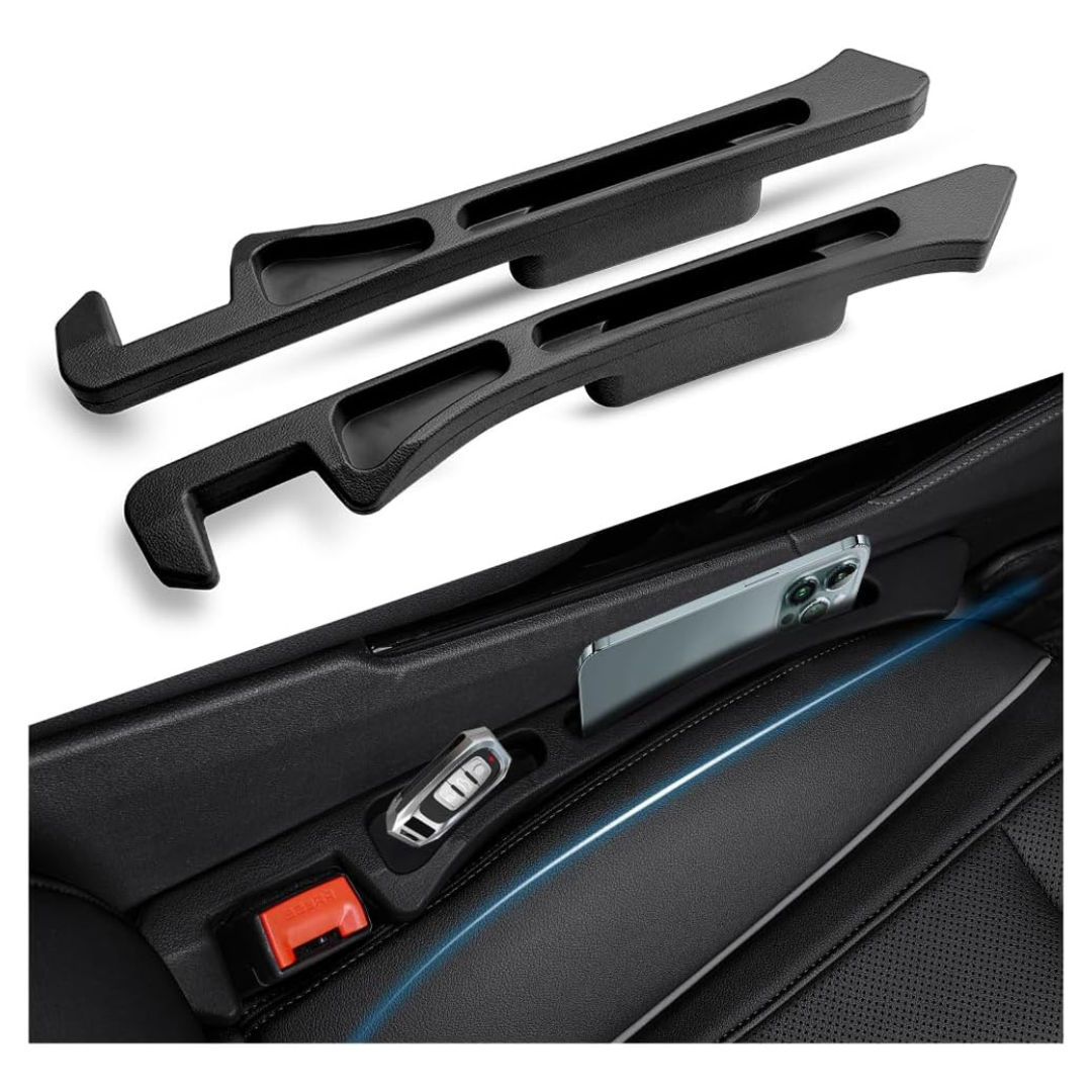2-Piece Deepened Car Seat Gap Filler Organizer