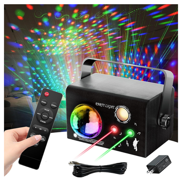 DJ Disco Ball Light With 4 Modes Sound & Remote
