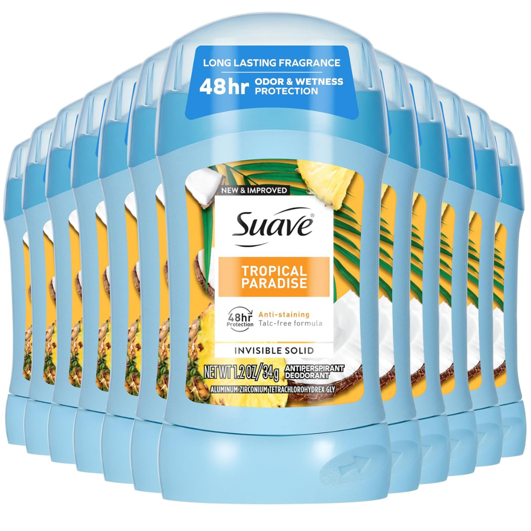 12-Pack 1.2-Oz Suave Women's Deodorant Sticks