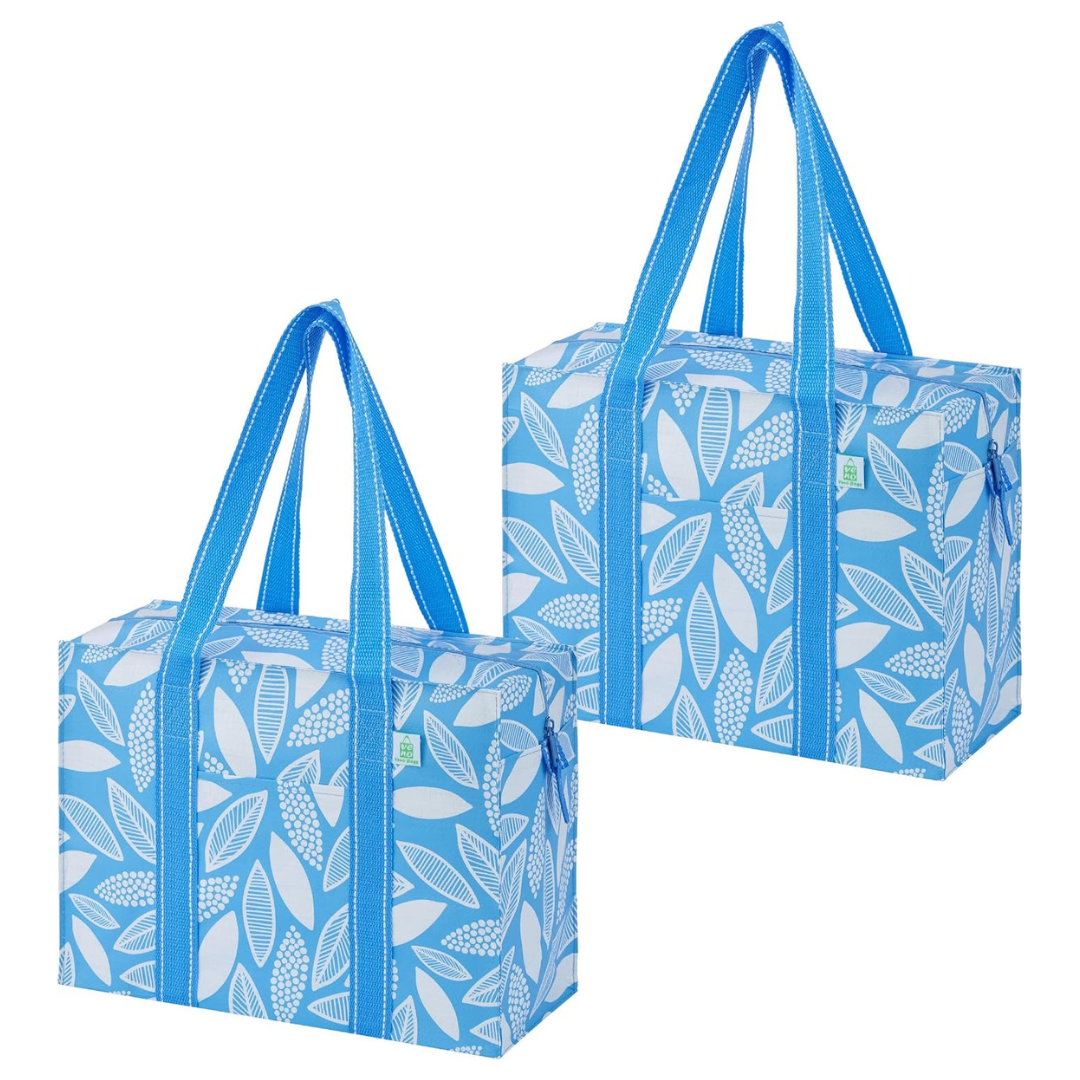 2-Pack Utility Tote Reusable Grocery Bags