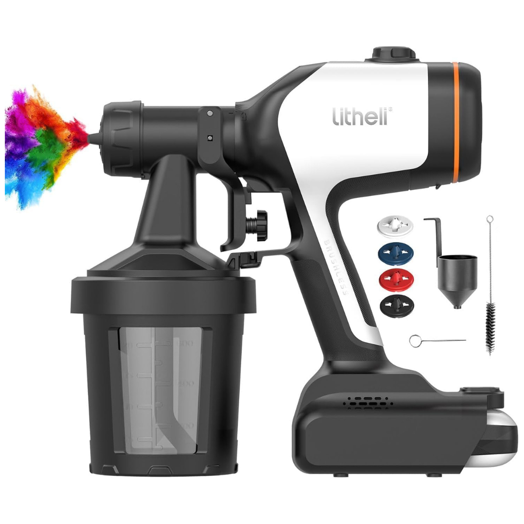 Litheli 800W 20V 4.0Ah Brushless Paint Sprayer