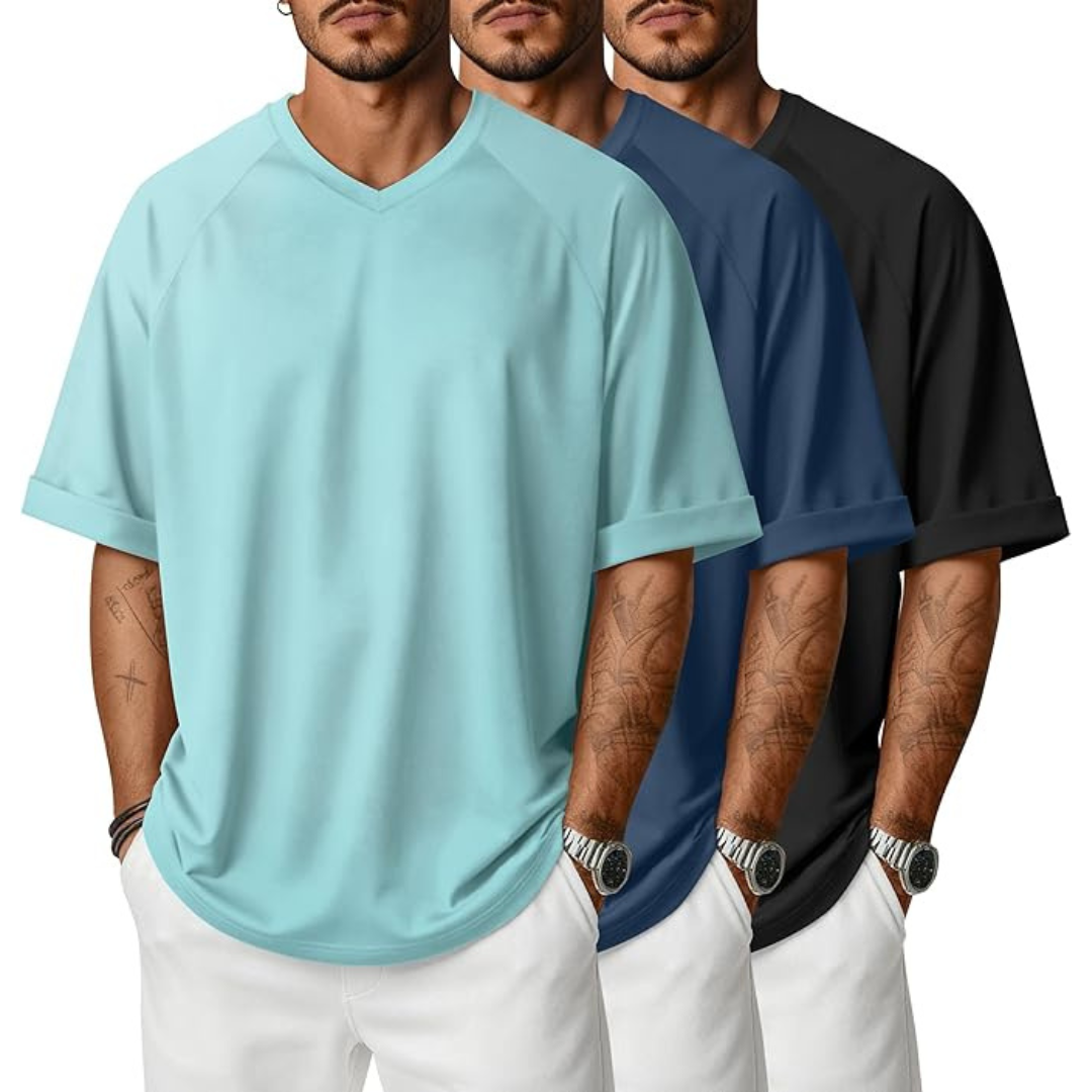 3-Pack JoyMotion Men's Oversized T-Shirts