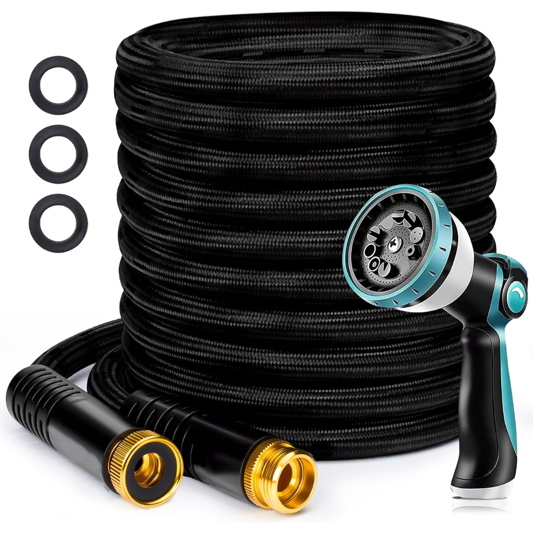 50' 10-Pattern Spray Nozzle Non-Expandable Lightweight Water Hose