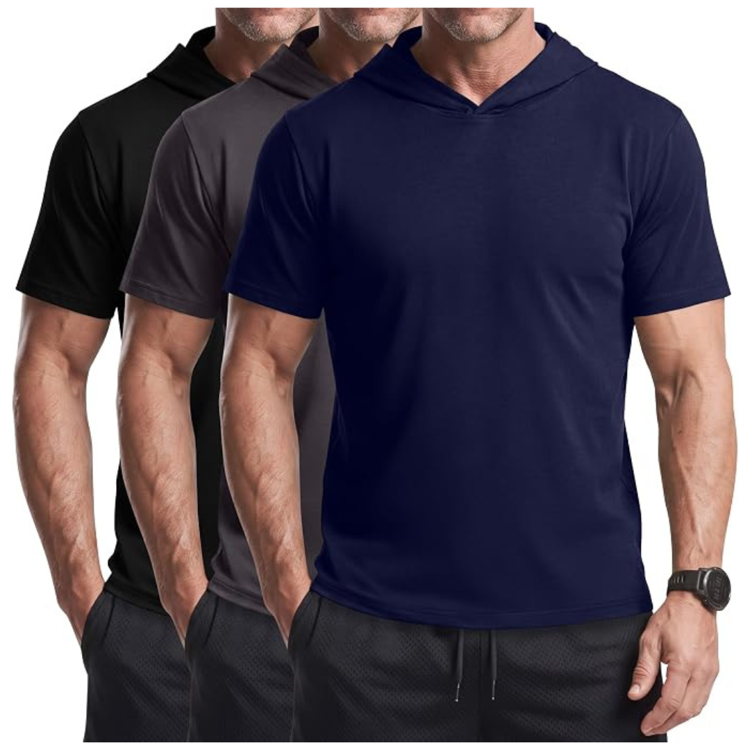 3-Pack Men's Lightweight Slim Fit Pullover Sweatshirt