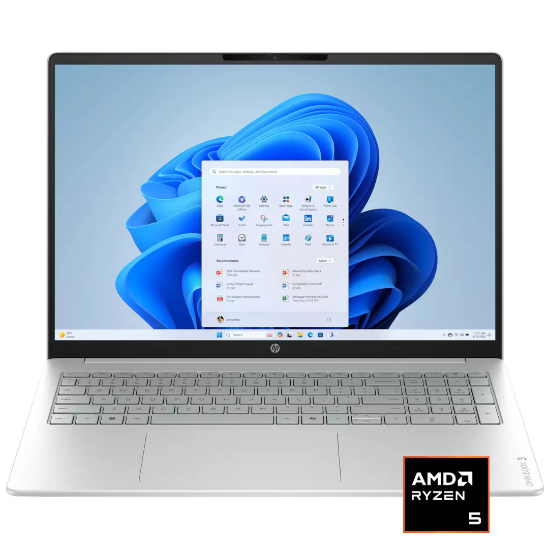 HP OmniBook 3 16" FHD+ Touch Laptop (Ryzen 5 40 / 8GB RAM / 256GB SSD)