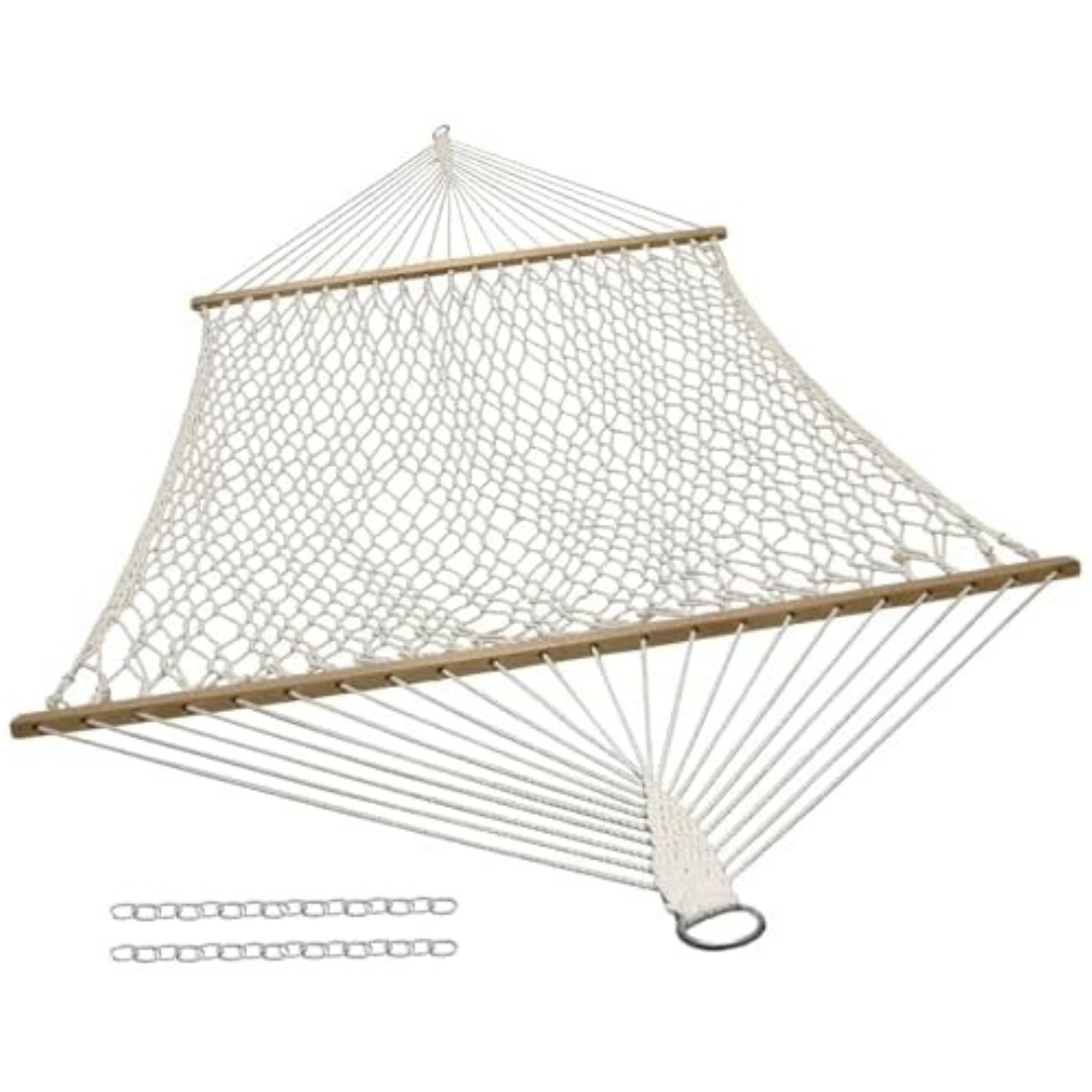 Sunnydaze Cotton Rope Hammock with Spreader Bars