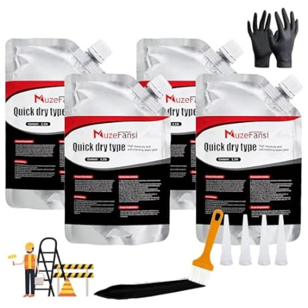 4-Pack Asphalt Fast-Dry Driveway Concrete Sealant Crack Filler