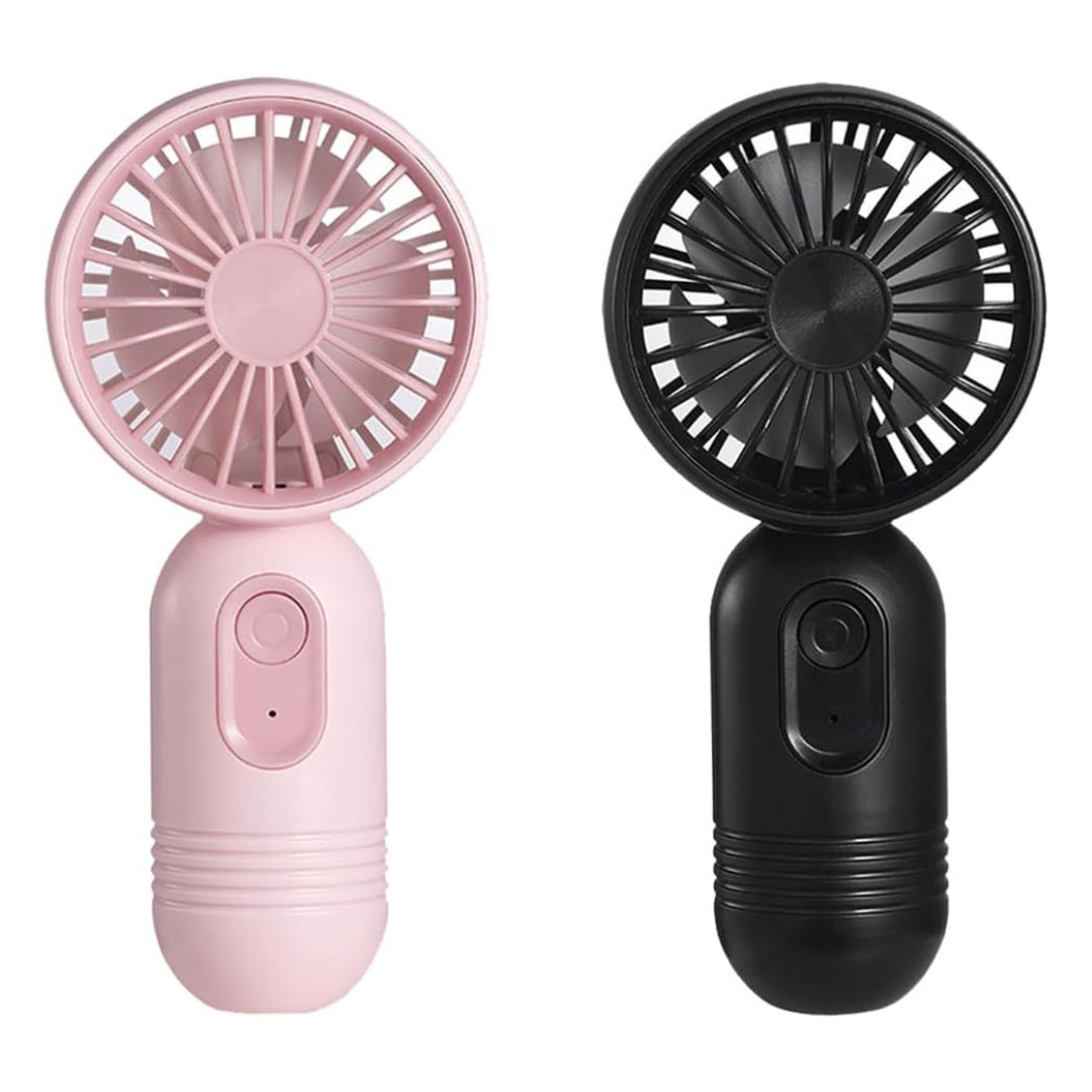 2-Count USB Rechargeable Mini Handheld Fans W/ 3 Speeds