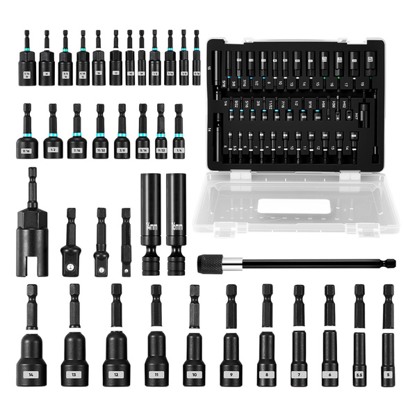 38-Piece Saker Magnetic Nut Driver & Impact Socket Adapter Set