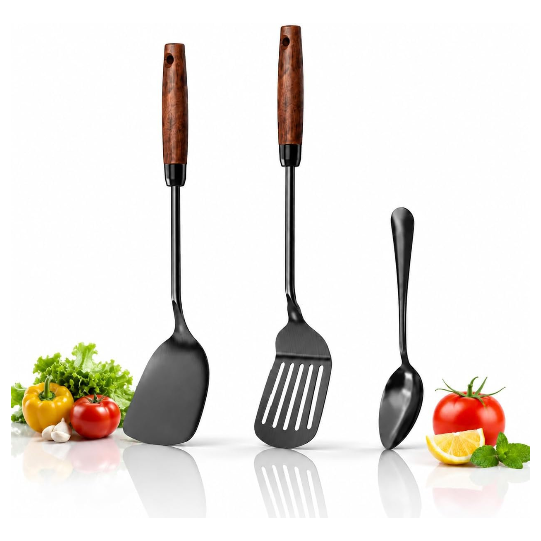 3-Piece All-in-One Titanium Kitchen Spatula Set