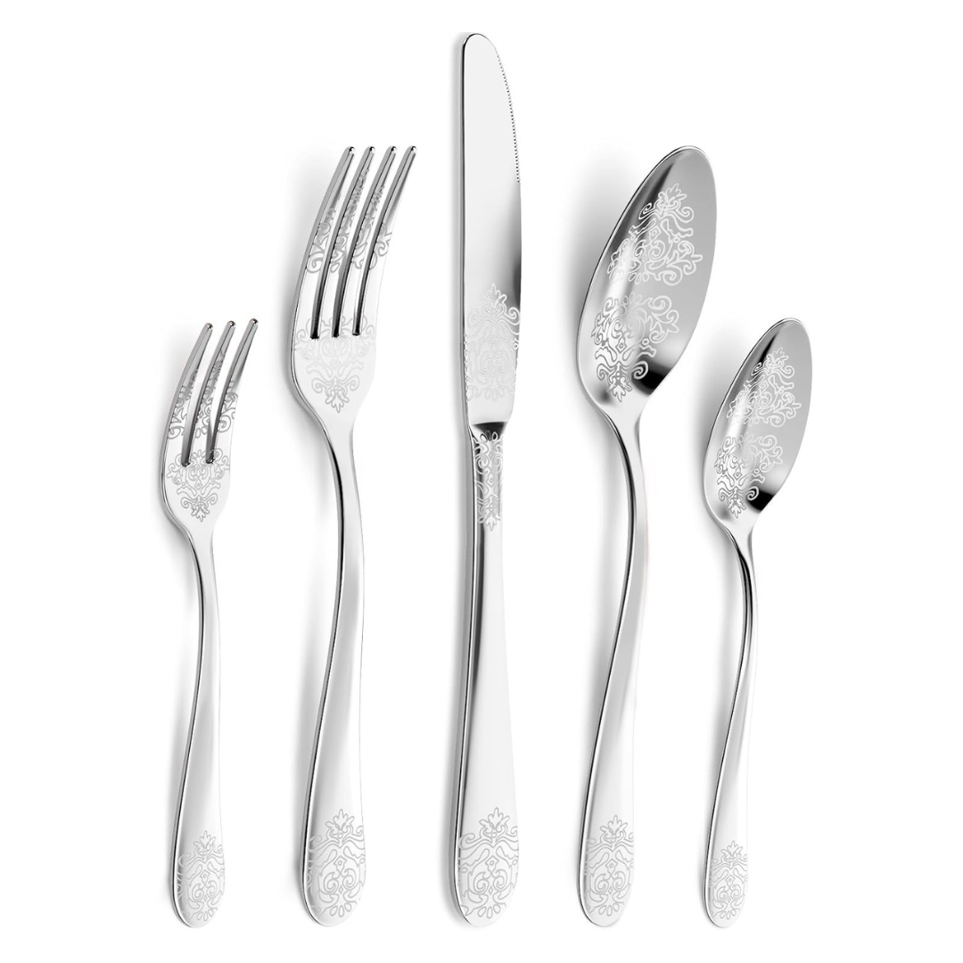 20-Piece Dragon Riot Stainless Steel Flatware Set, Service For 4