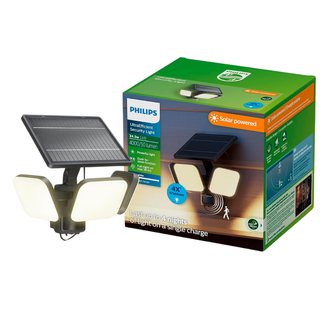 Philips Zyren UltraEfficient 3000K 24.5W Solar Security Light