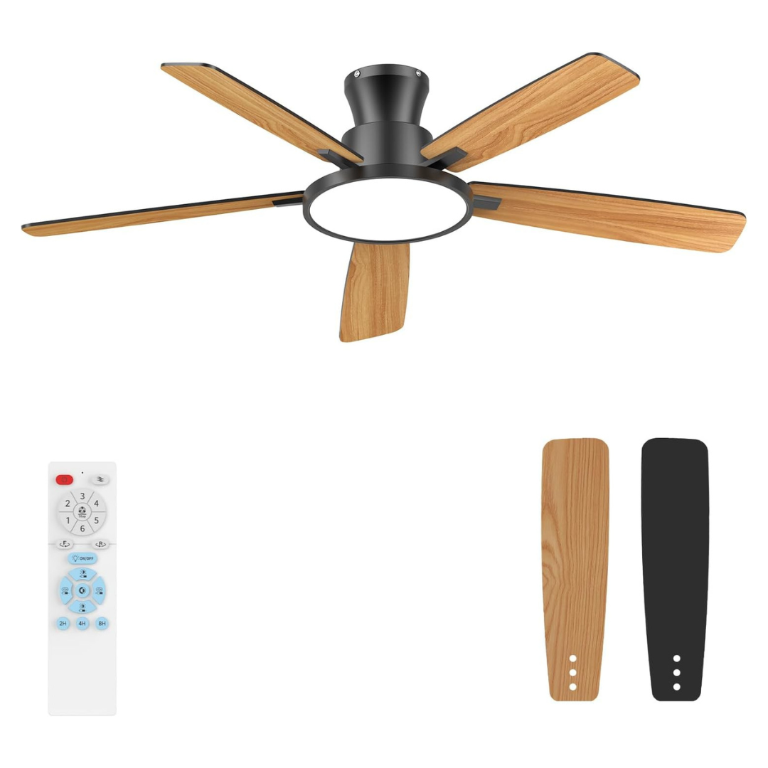 52" Quiet Ceiling Fans with Lights