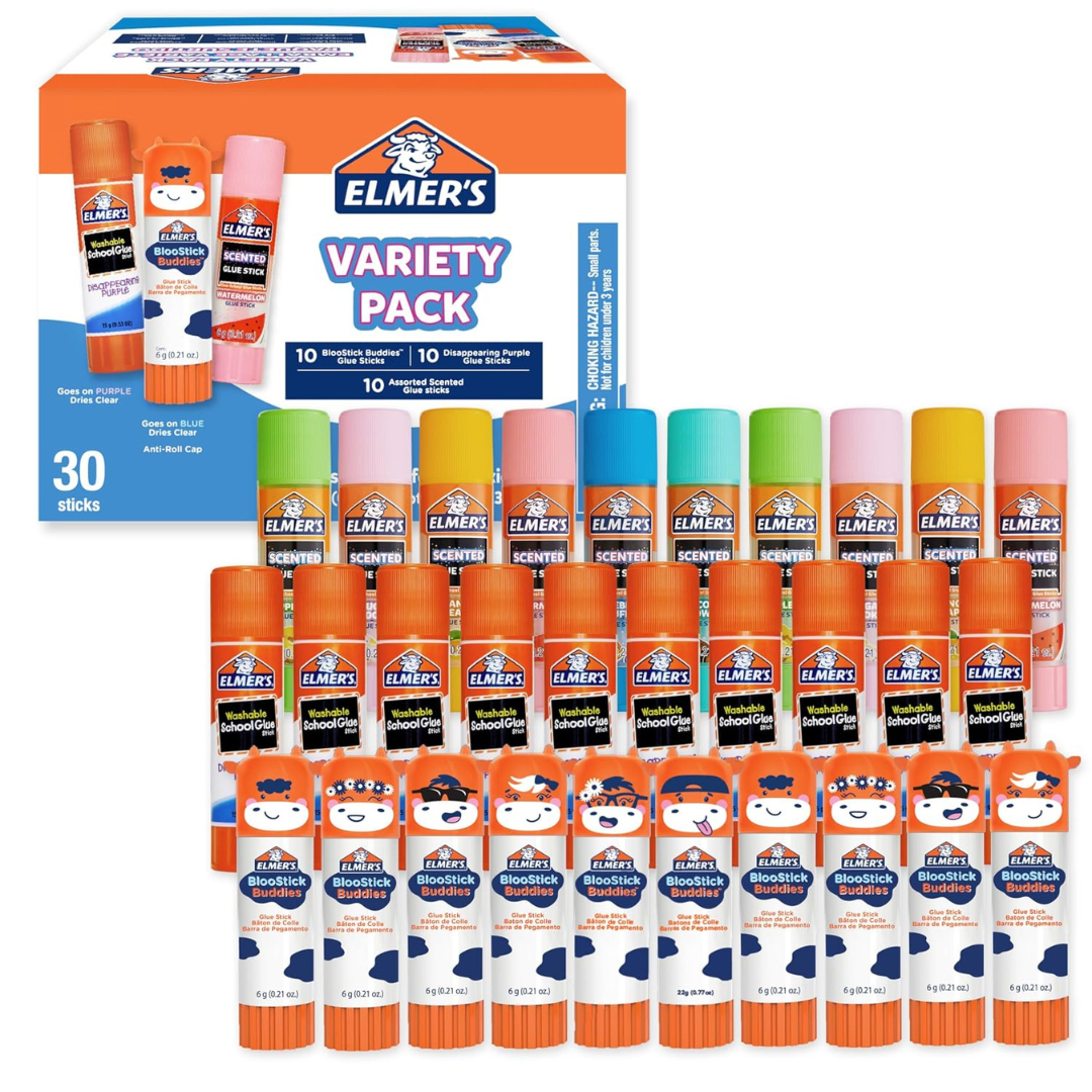 30-Count Elmer's Glue Sticks Variety Pack