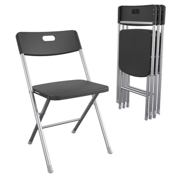 4-Pack Mainstays Resin Seat & Back Folding Chairs