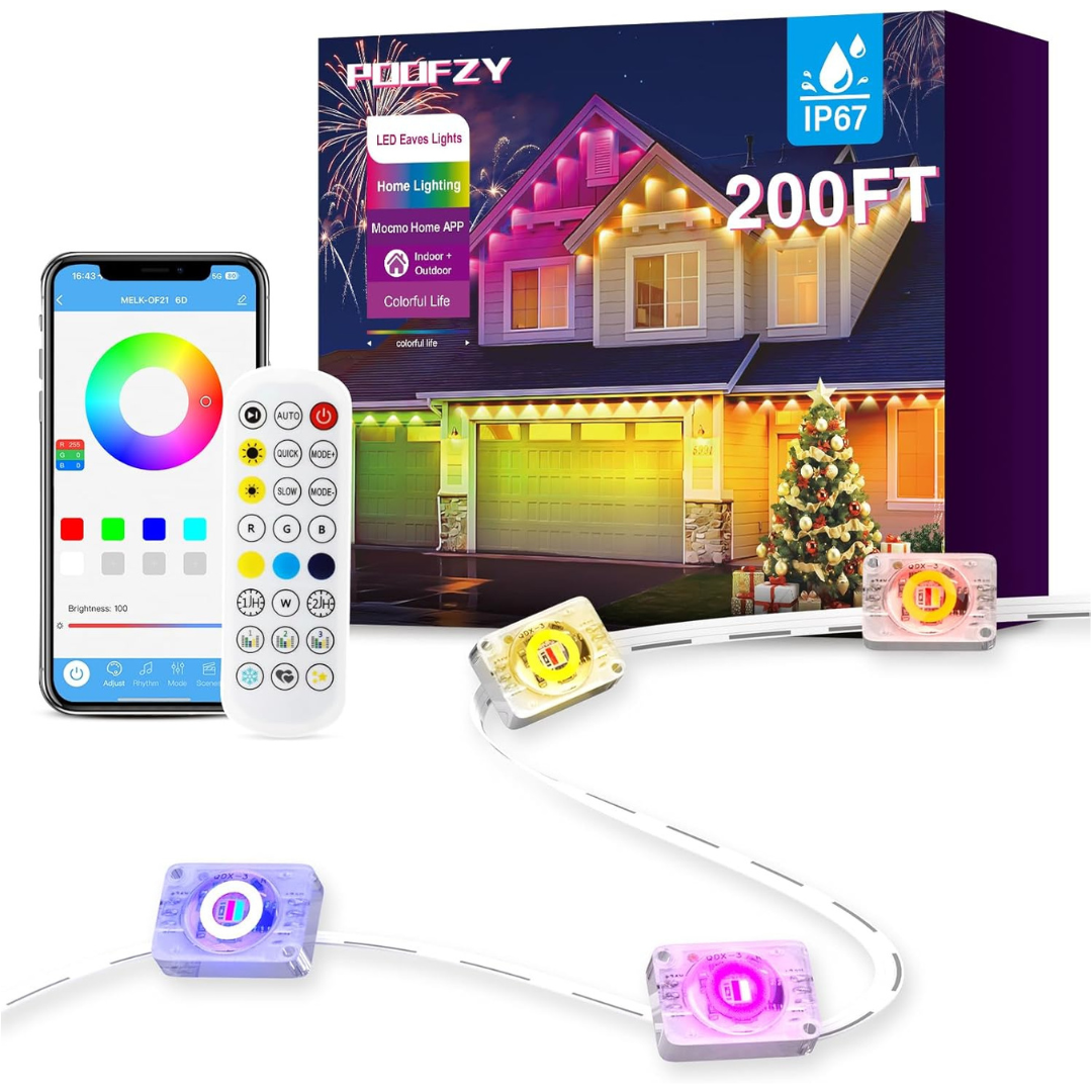 200ft Poofzy Permanent Smart Outdoor Lights