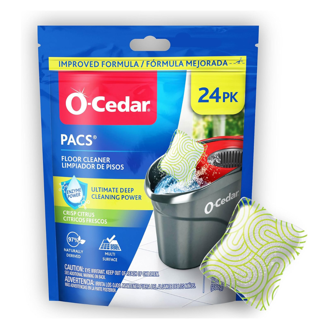 24-Count O-Cedar PACS Hard Floor Cleaner (Crisp Citrus)