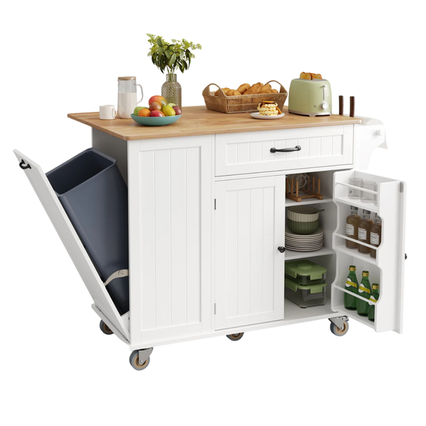 Ophelia & Co. Solid Wood Top Kitchen Island