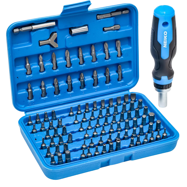 101-Piece Neiko Security Bit Set And Ratcheting Screwdriver Set