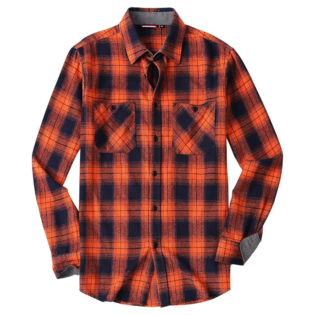 Alex Vando Men's Button Down Regular Fit Long Sleeve Flannel Shirt