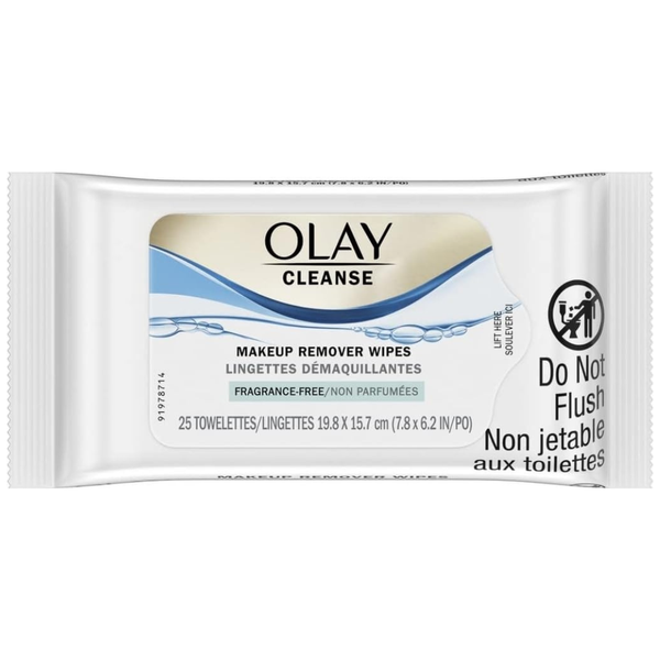 25-Count Olay Fragrance Free Cleanse Makeup Remover Wipes