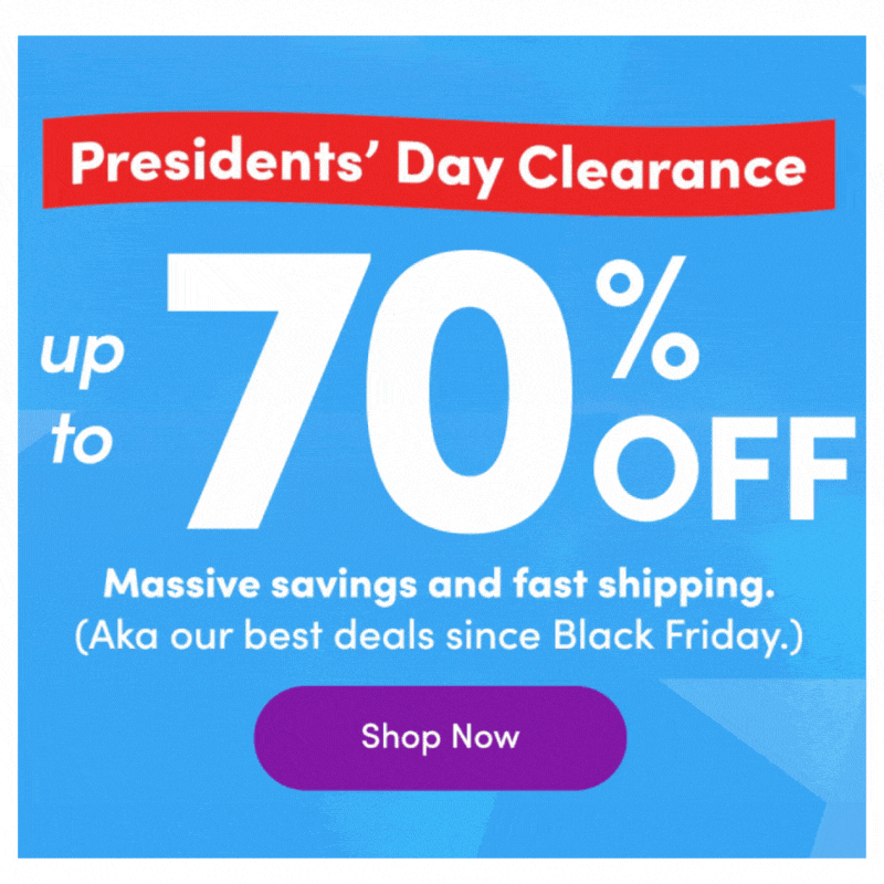 Up To 70% Off Wayfair Presidents' Day Clearance Sale