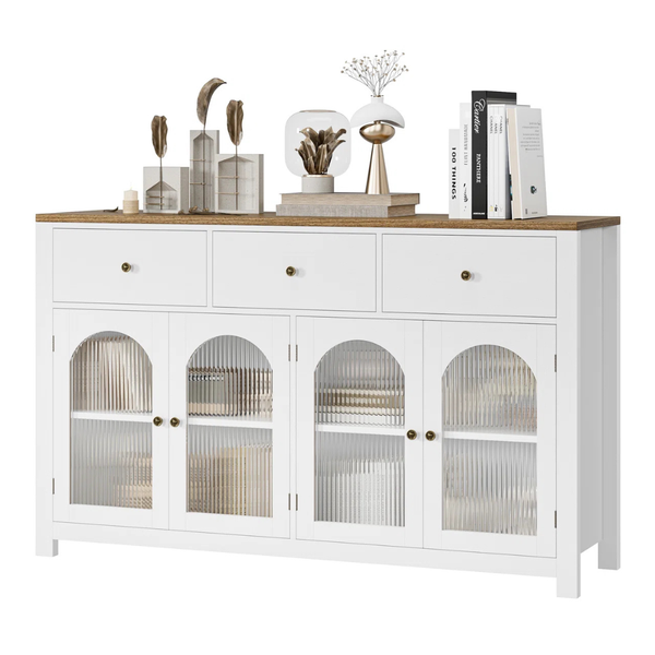 Wade Logan Bonnetta 55.1"W Modern Buffet Cabinet (3 Colors)