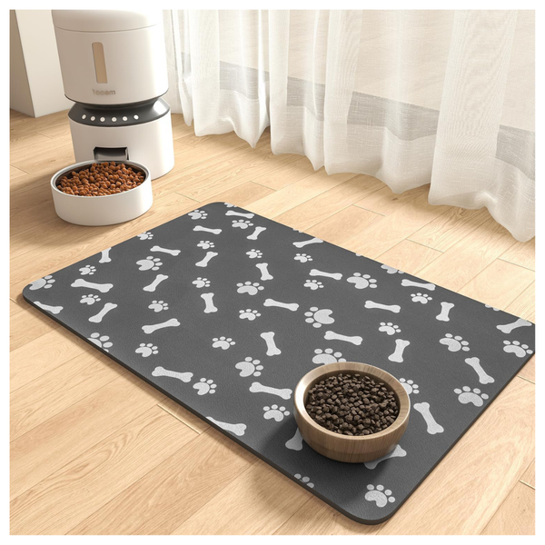MontVoo 12'' x 19'' Quick-Dry Pet Feeding Mat