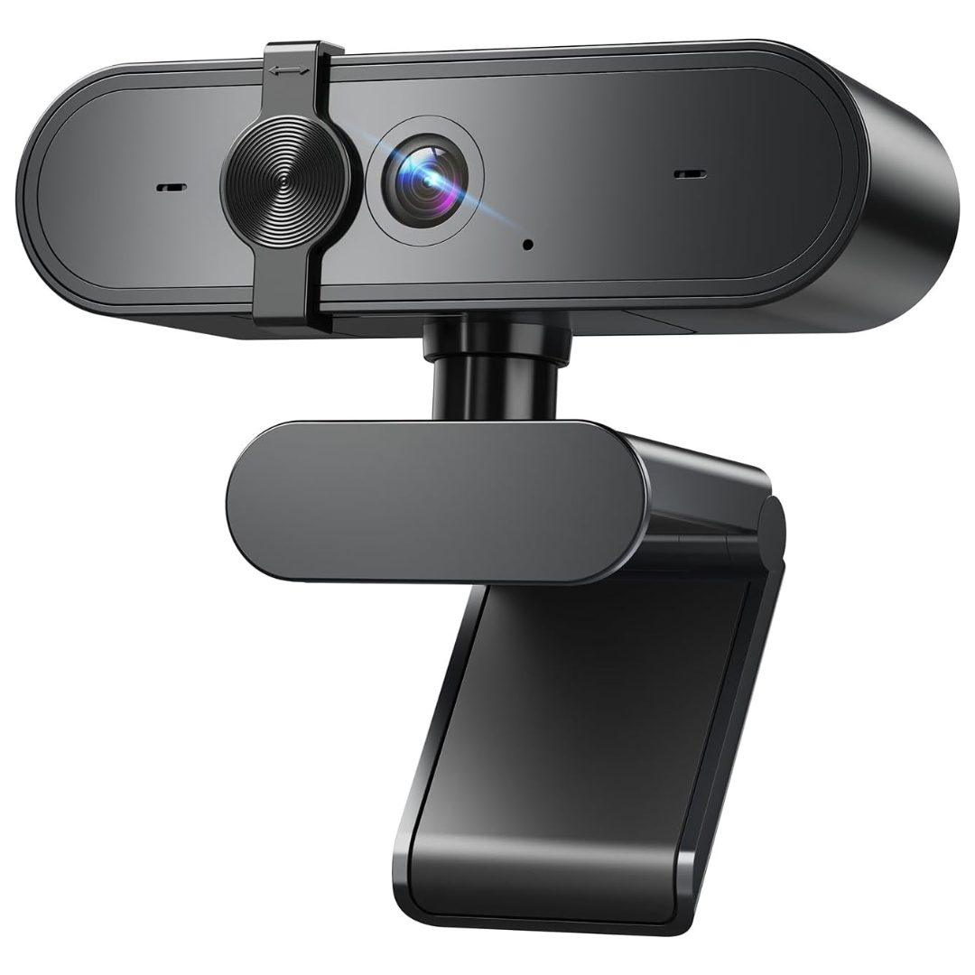 1080P HD Wide View Webcam With Microphone & Privacy Cover