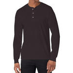 Hanes Men's Tri-Blend Long Sleeve Henley T-Shirt (Various Size)