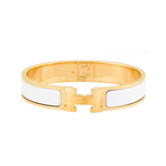 Pulsera Hermes Esmalte Clic H en Blanco