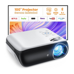 1080P Bluetooth Projector with 100'' Screen