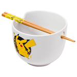Pokemon Pikachu Ceramic Ramen & Rice Bowl With Chopsticks