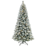 Holiday Time 7.5 Ft Pre-Lit Flocked Lakewood Spruce Artificial Christmas Tree