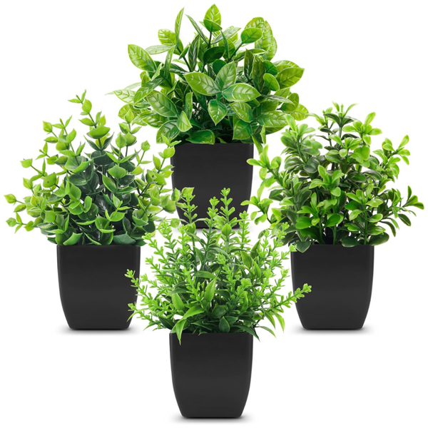 Der Rose 4-Pack Mini Artificial Potted Plants
