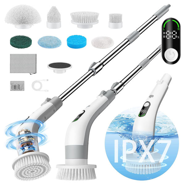 Vaxbree IPX7 Waterproof Electric Spin Scrubber With LED Display